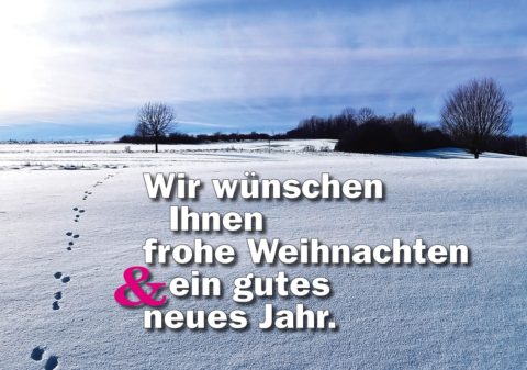 Frohe Weihnachten und ein gutes neues Jahr