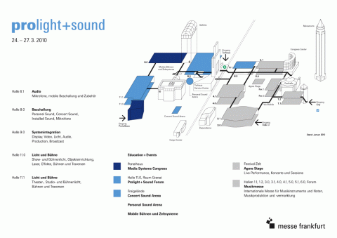 prolight+sound 2010 Hallenplan